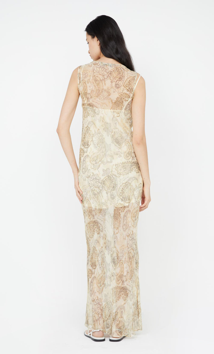 Bec + Bridge - Shyla Boat Neck Dress in Faded Paisley