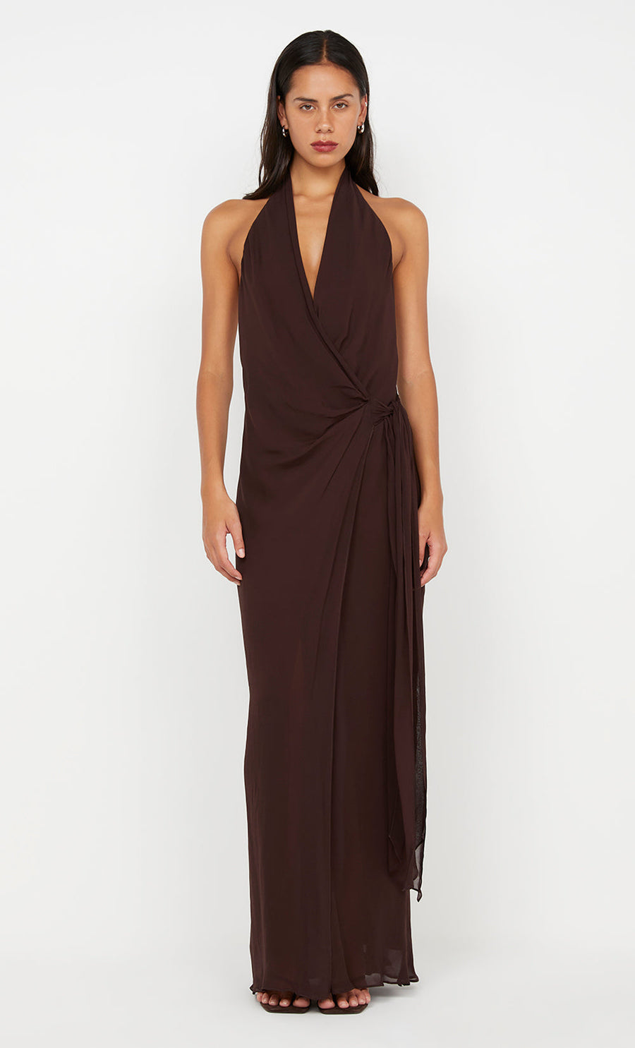 Bec + Bridge - Soneva Wrap Dress in Dark Chocolate