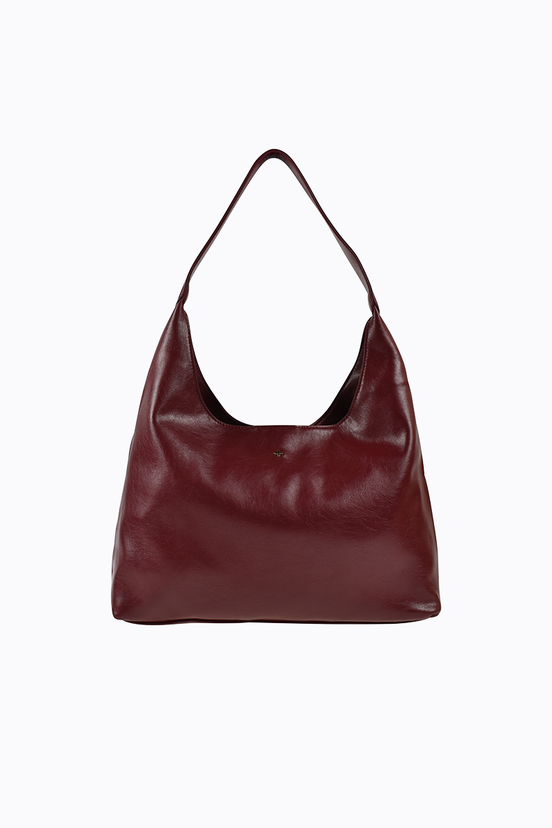 PETA + JAIN - Jami Slouch Tote in Cherry Crinkle/Gold