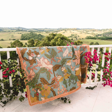 Wandering Folk - Flora Throw Regular in Apricot