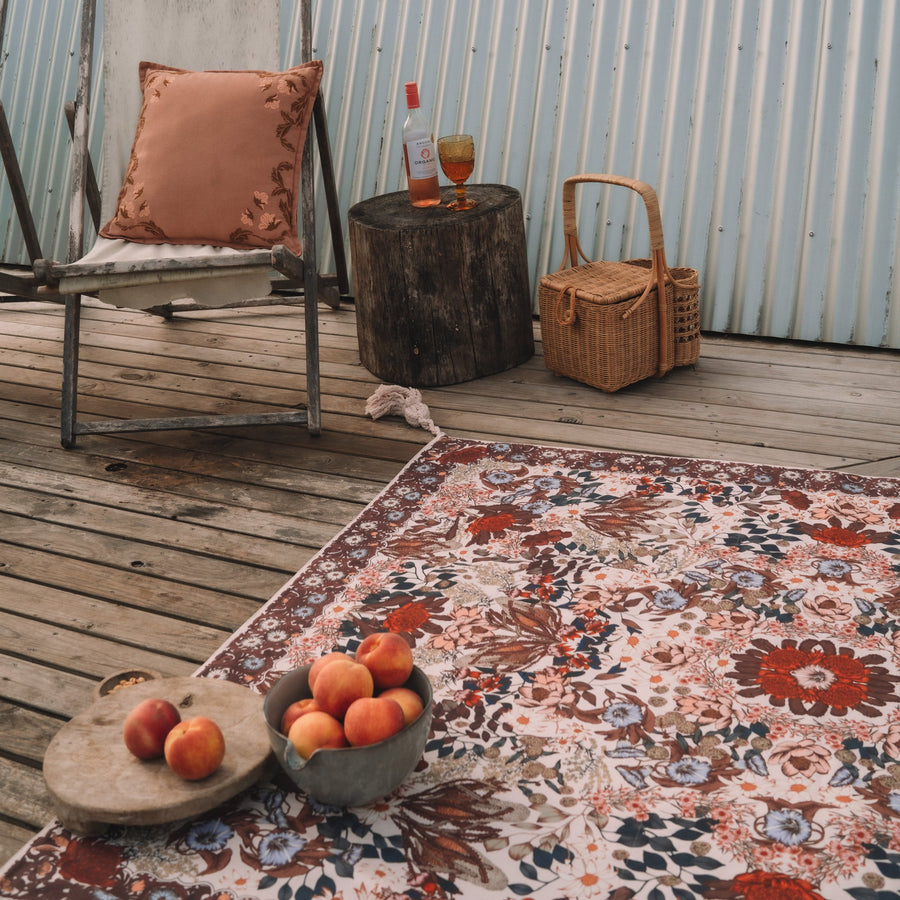 Wandering Folk - Native Picnic Rug in Blossom