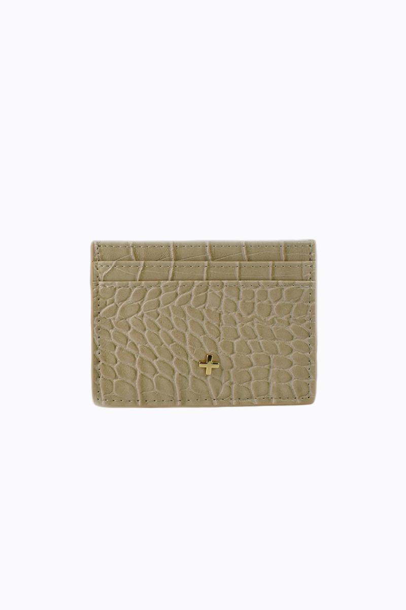 PETA + JAIN - Izzy Card Holder in Nude Croc/Gold