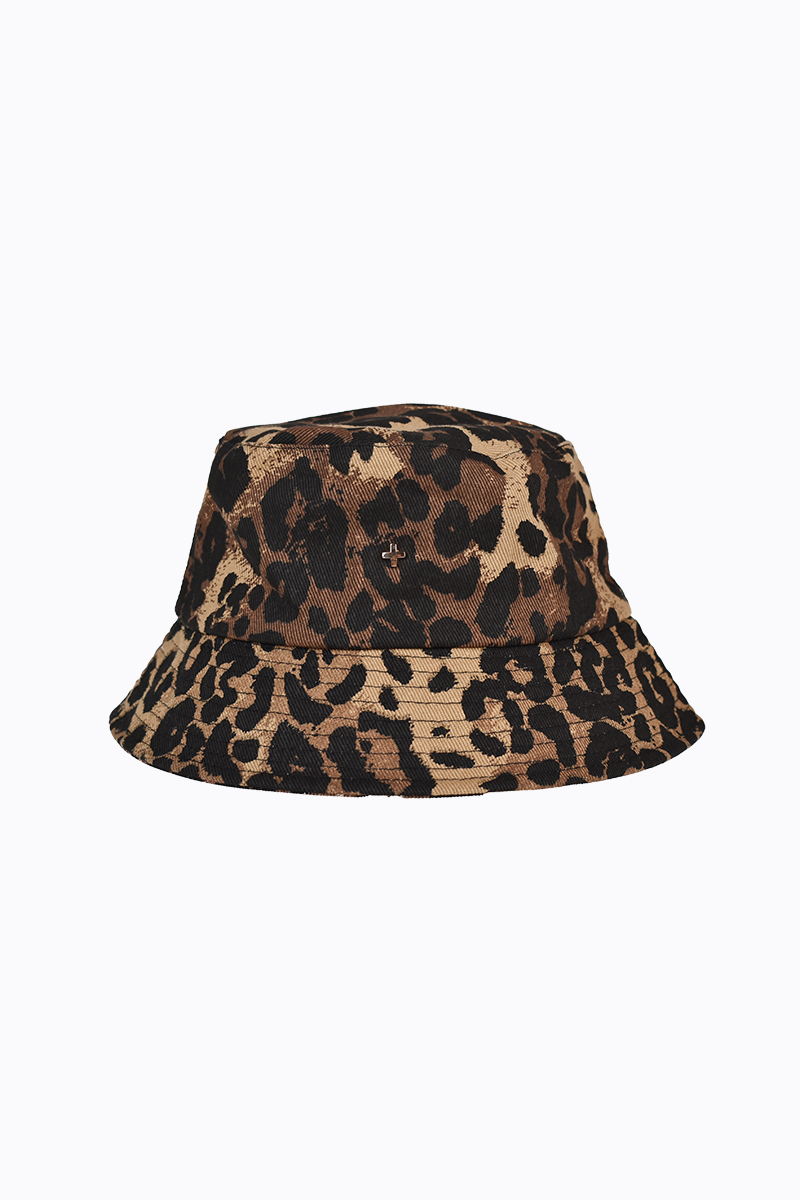 PETA + JAIN - Bobbi Canvas Bucket Hat in Leopard Canvas/Gold