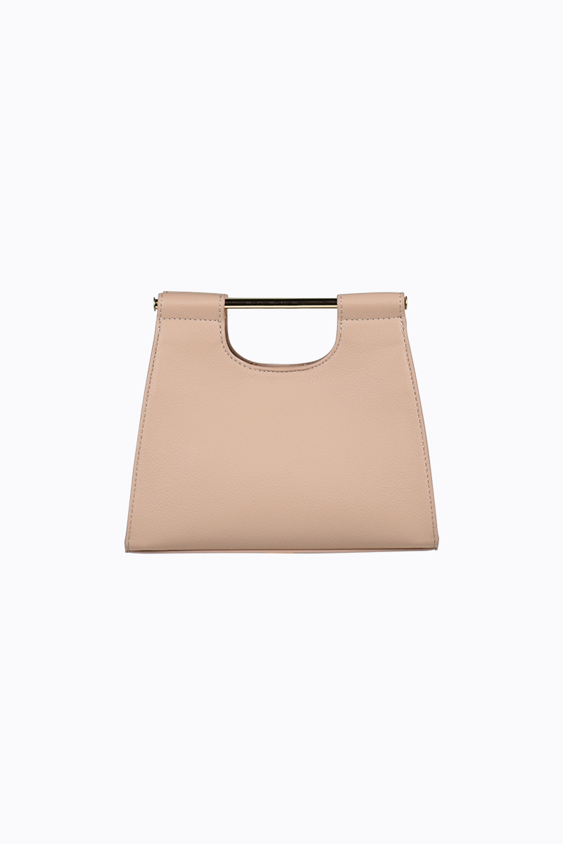 PETA + JAIN - Nelli Bar Clutch in Nude Pebble/Gold