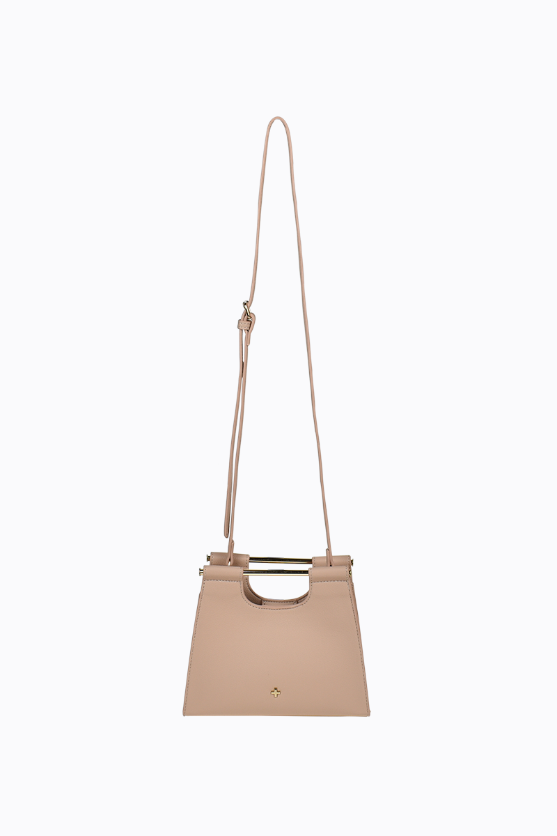 PETA + JAIN - Nelli Bar Clutch in Nude Pebble/Gold