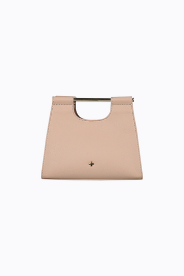 PETA + JAIN - Nelli Bar Clutch in Nude Pebble/Gold