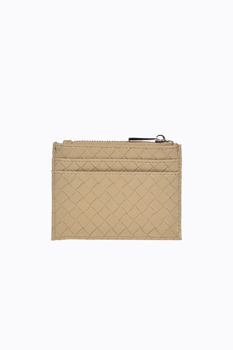 PETA + JAIN - Ivy Wallet with Zip - Nude/Weave/Silver