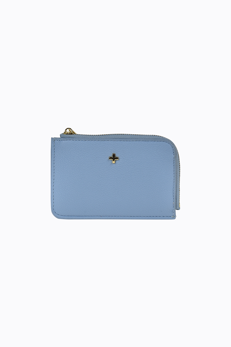 PETA + JAIN - Fitz CC Wallet in Pas Blue - Pebble/ Gld