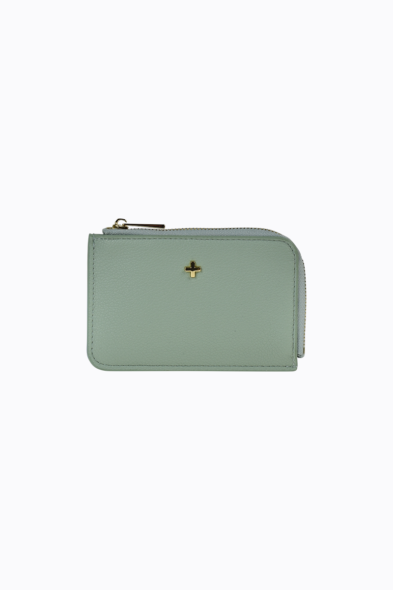 PETA + JAIN - Fitz CC Wallet in Sage - Pebble/ Gld