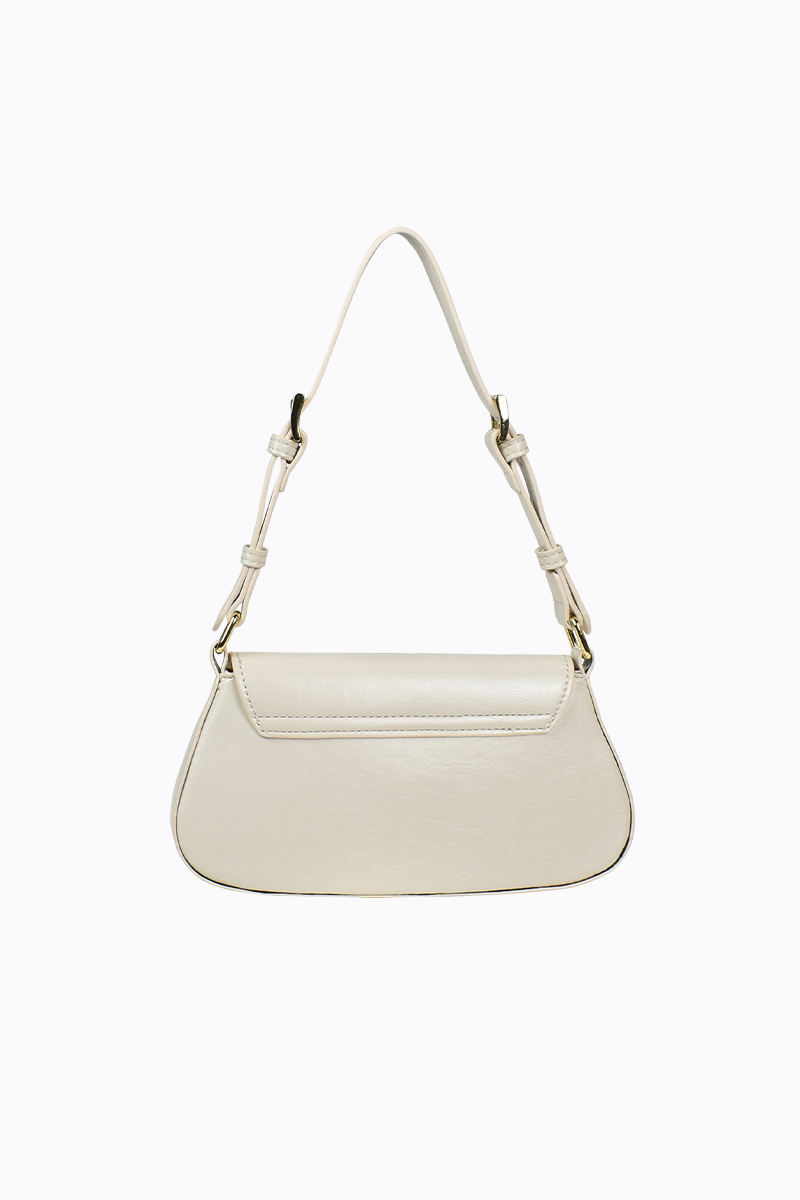 PETA + JAIN - Nikki Shoulder Bag in Stone Crinkle/Gold