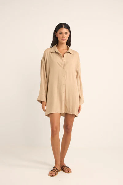 Rhythm - Sun Ray Long Sleeve Shirt Dress