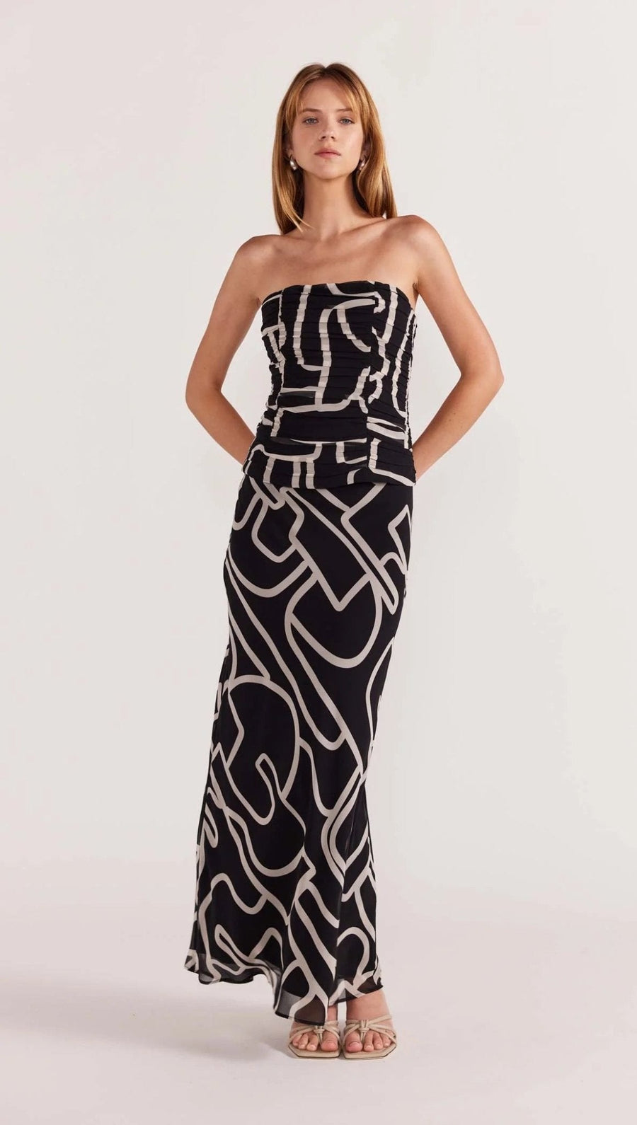 Staple the Label - Vento Maxi Bodice in Black/Cream