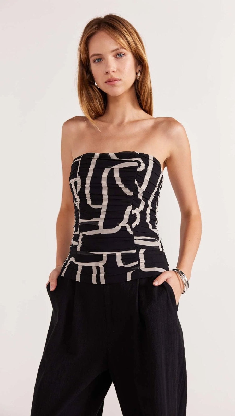 Staple the Label - Vento Maxi Bodice in Black/Cream