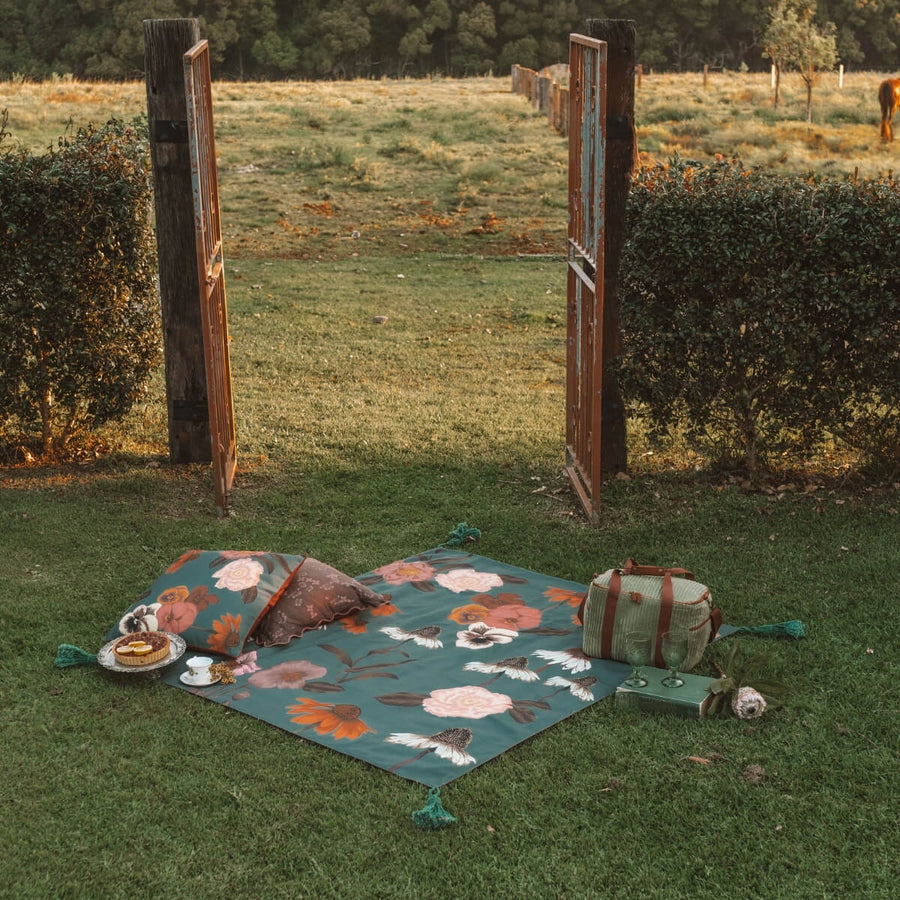 Wandering Folk -  Glades Picnic Rug in Willow