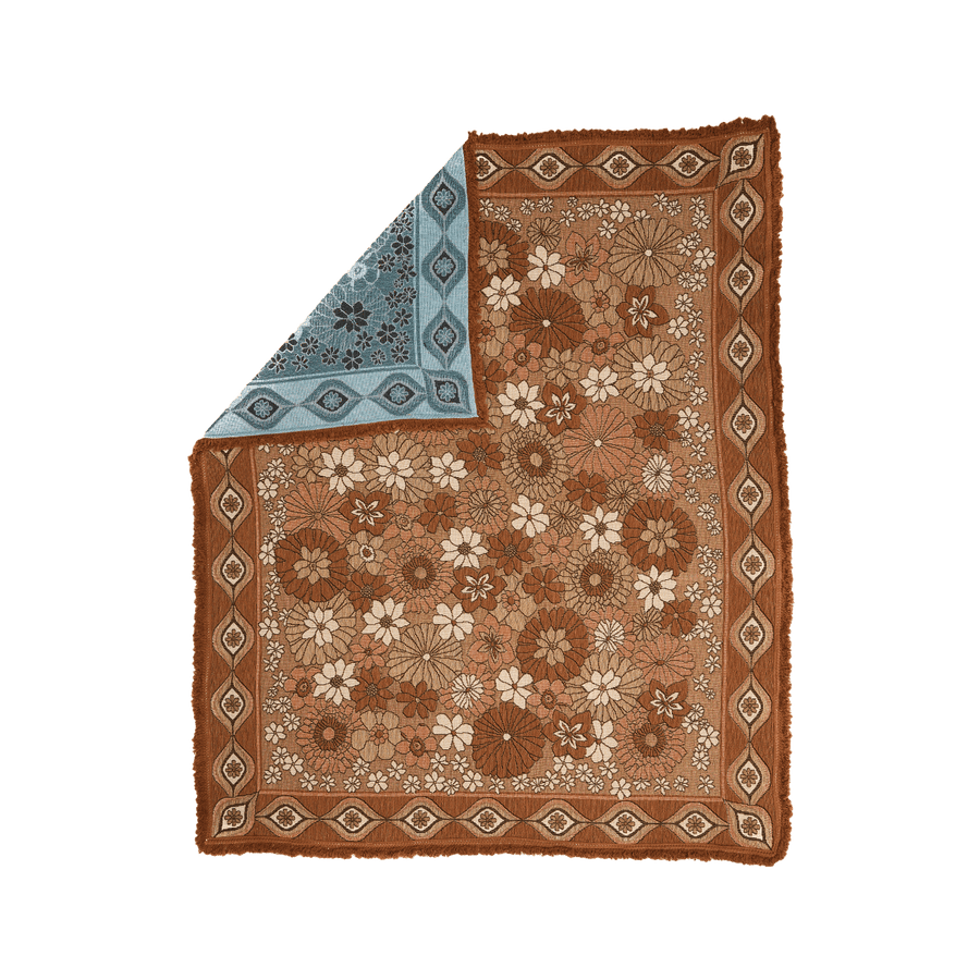 Wandering Folk - Lola Woven Throw in Copper