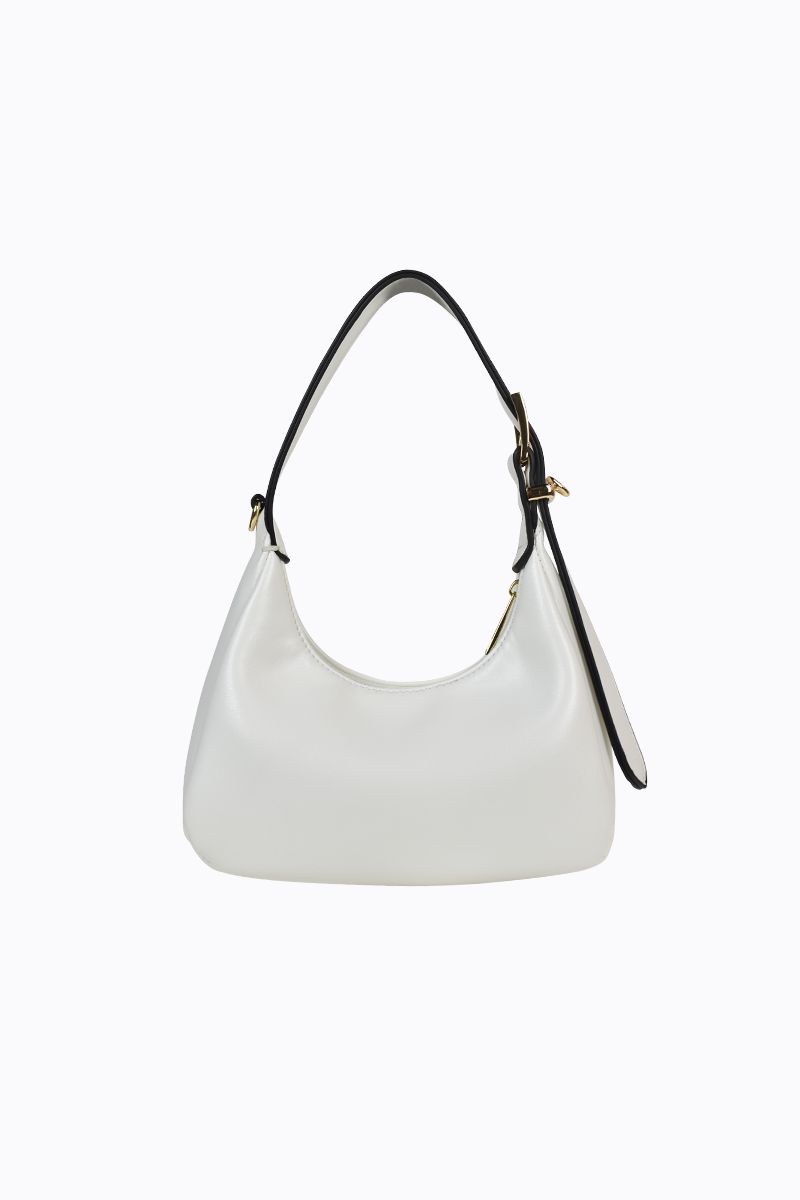 PETA + JAIN - Gigi Mini Bag in White PU/Gold