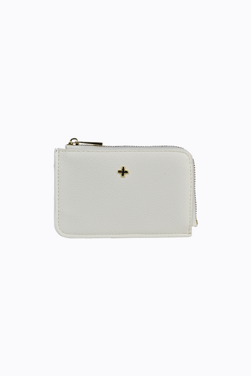 PETA + JAIN - Fitz CC Wallet in White - Pebble/ Gld