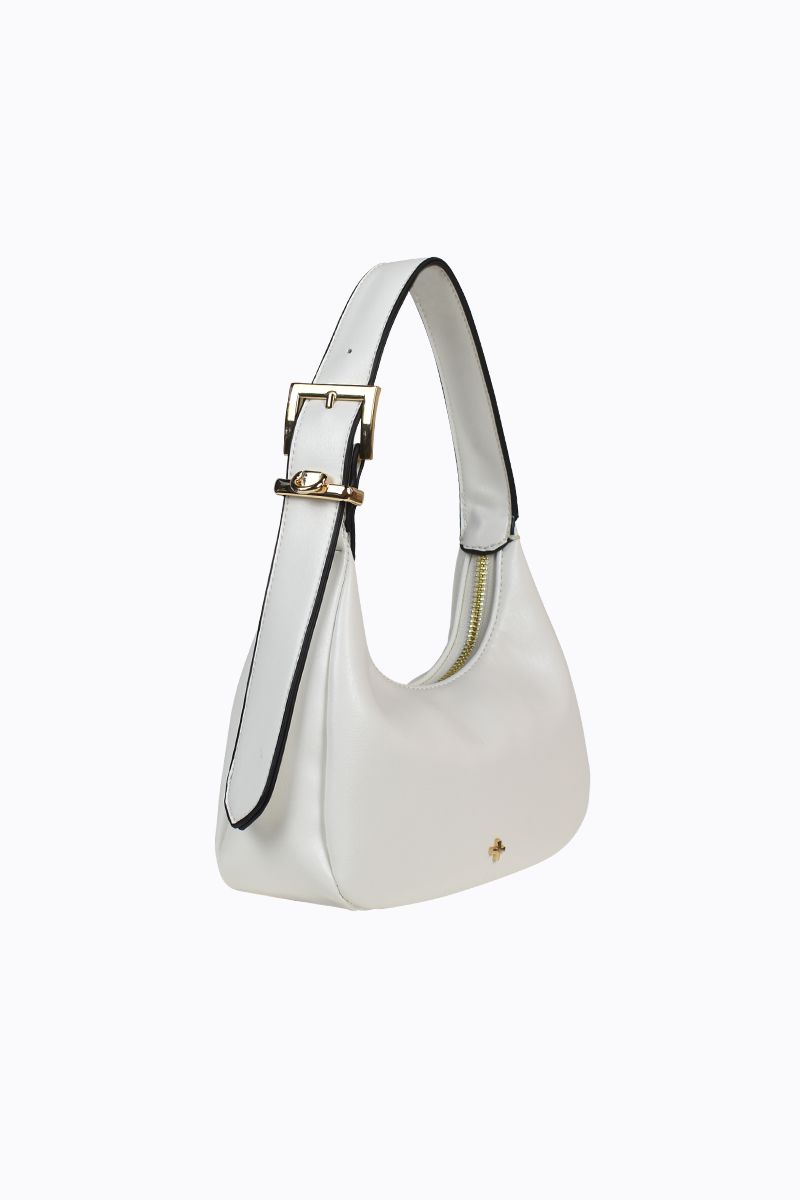 PETA + JAIN - Gigi Mini Bag in White PU/Gold