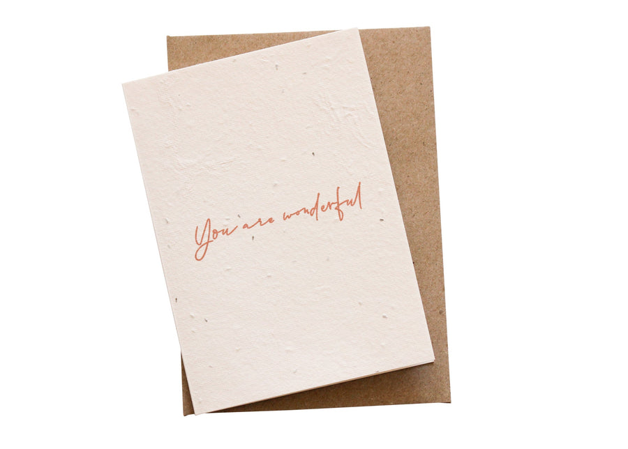 Hello Petal - You Are Wonderful Mini Plantable Card