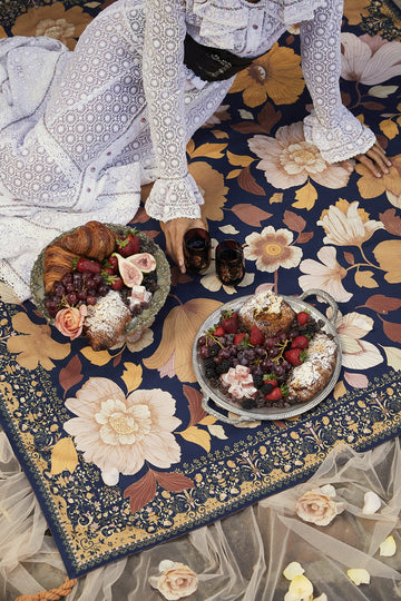 Wandering Folk - Grande Fleur Nightshade Picnic Rug